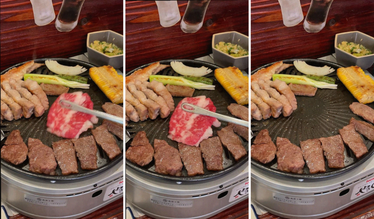  주말 가족 외식, 친절한 서비스와 맛있는 고기, 배키욘방 야끼니꾸오