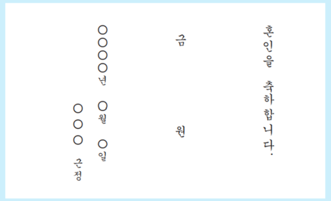 결혼식 축의금 봉투 쓰는 법, 부조금 봉투 작성법 (축의 문구, 신랑, 신부측 봉투 뒷면 이름, 단자와 내지 ) : 네이버 블로그