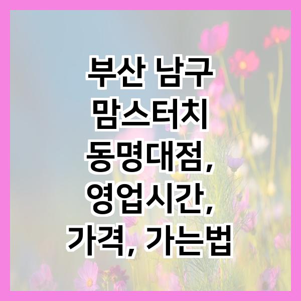 맘스터치 동명대점 사진 1