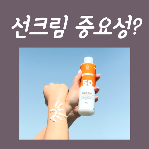  선크림 발라야 하는 이유? 아직도 이걸 모르셨다면 <필독>