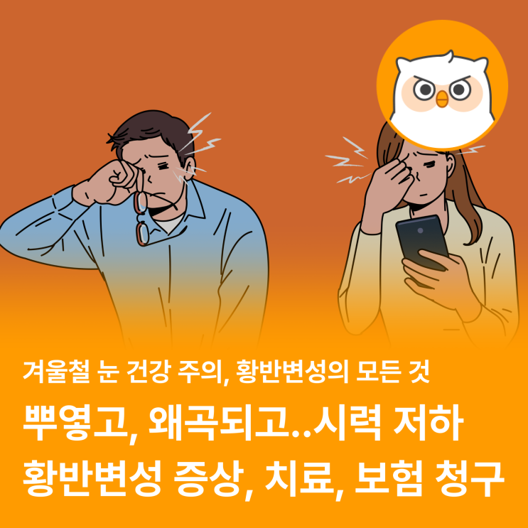  눈 건강 주의! 황반변성의 모든 것 (증상, 치료, 보험청구)