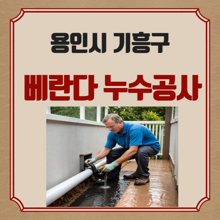  용인시 베란다 누수 기흥구 목재 가벽 우수관 방수공사