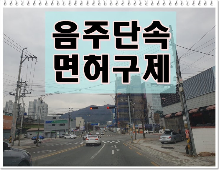  오후 점심식사 반주로 마신 후 음주운전단속 면허구제