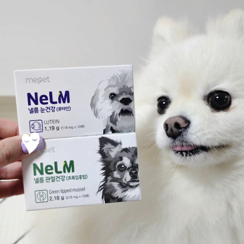 반려동물 필름형 영양제 미펫 NeLM 낼름 눈 건강과 관절 건강 급여 후기