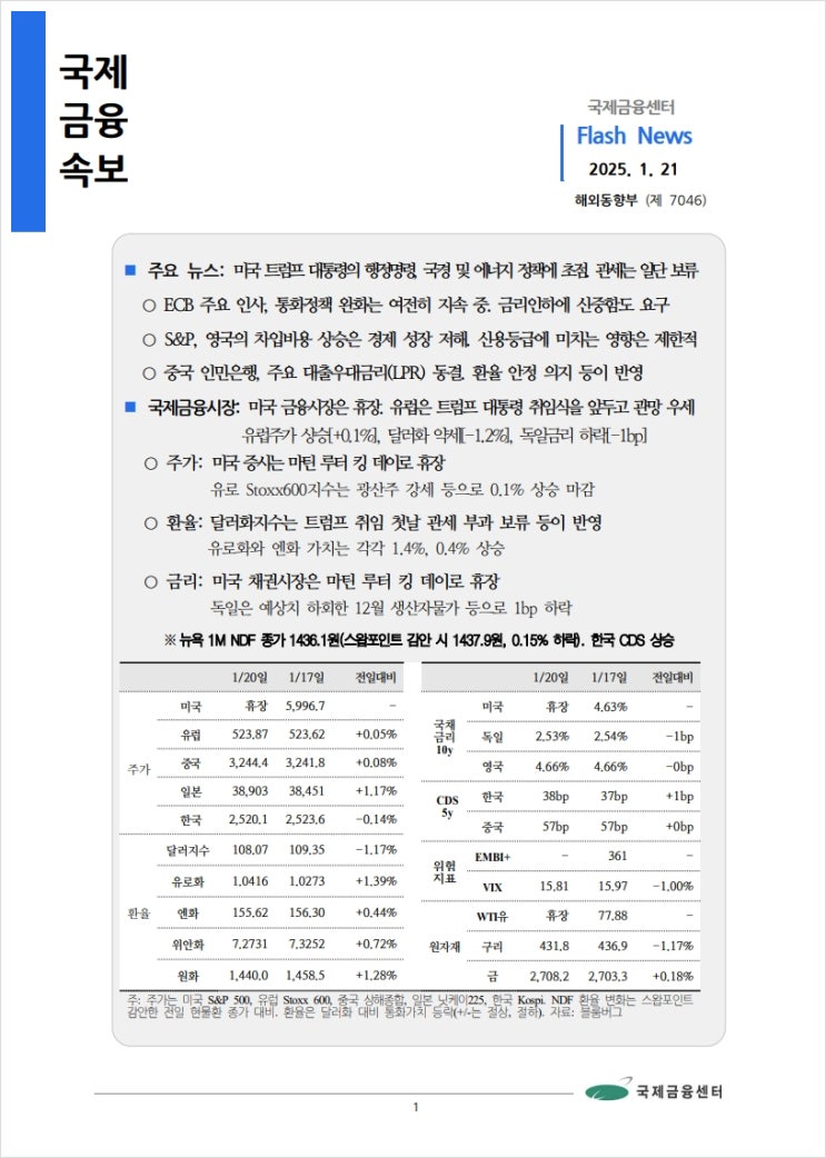 [1.21] 미국 <b>트럼프</b> 대통령의 <b>행정명령</b>, 국경 및 에너지 정책에... 