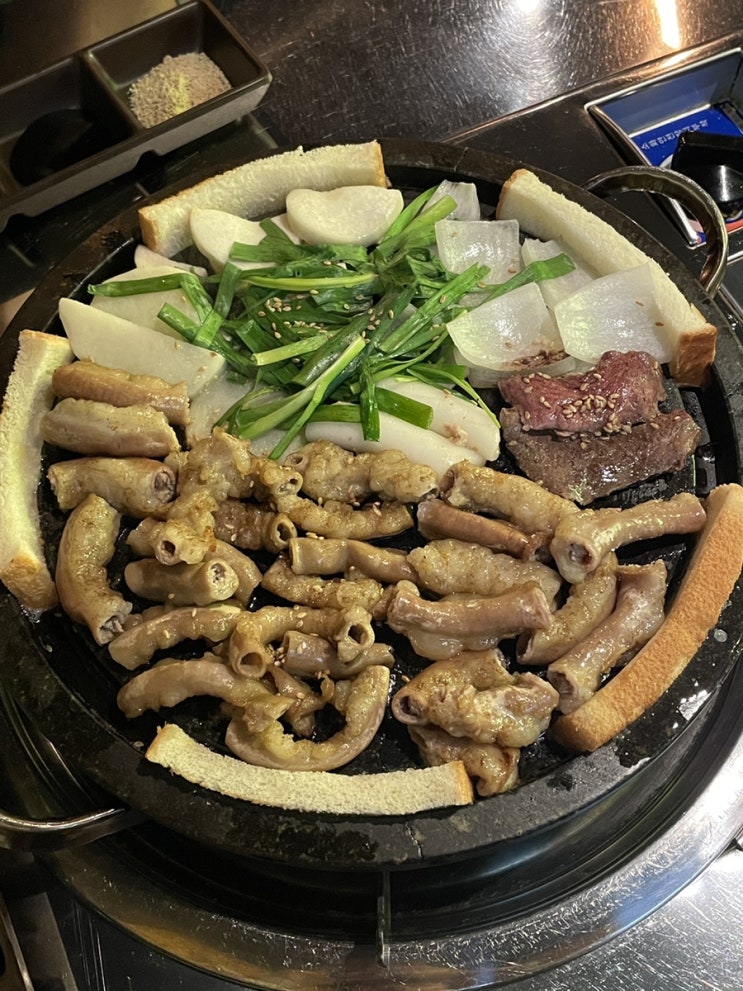  광주 신안동 맛집 한우 곱창구이 전문 돌곱1991