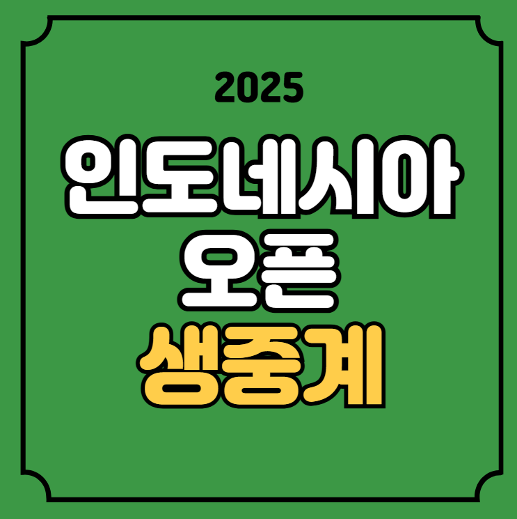 2025 <b>인도네시아 오픈</b> 중계 BWF... 결승 온에어 방송 채널 <b>안세영</b>