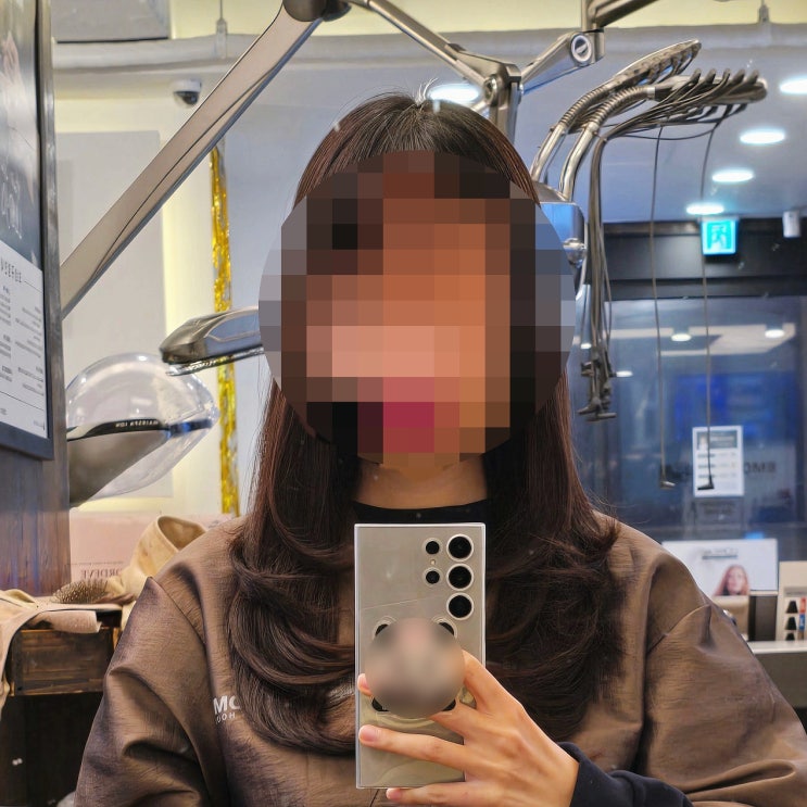  긴머리 레이어드 c컬펌(셋팅펌) 로이드밤신정네거리역점 추천 후기