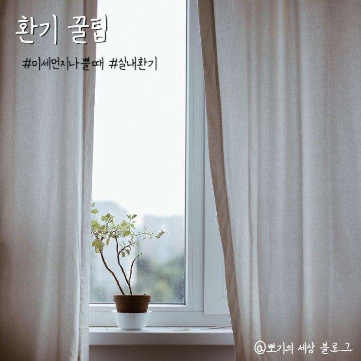  [일상]미세먼지 나쁠 때, 이렇게 환기해요