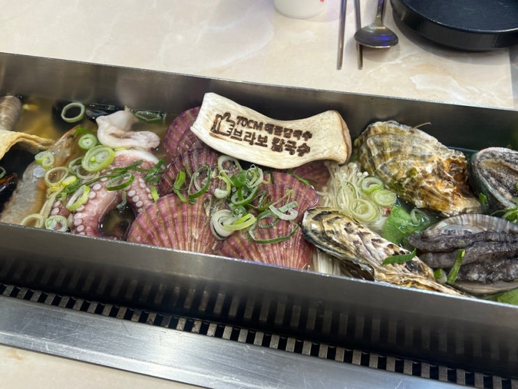  안목해변 맛집 추천 70cm 해산물 칼국수 내돈내산 브라보 칼국수 재방문은..