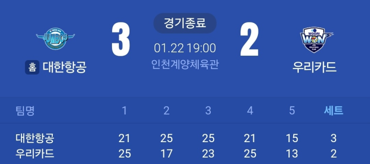 <배구> V-리그 2024-25<b>시즌</b> 남자부 <b>우리카드</b> 4R-4(VS<b>대한항공</b>)