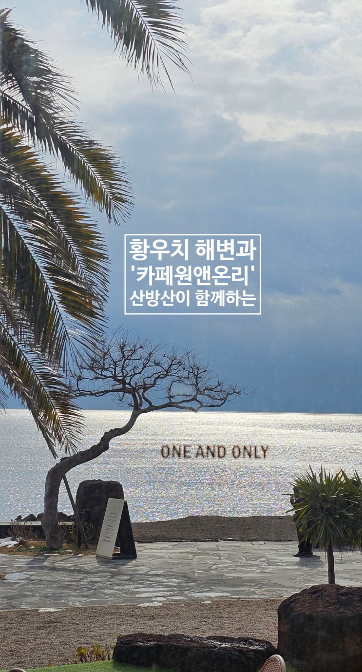  [제주] 이국갬성폭발'카페 원앤온리', 뒷뷰 산방산, 앞뷰 황우치해변!? 데이트 및 관광 필수코스!