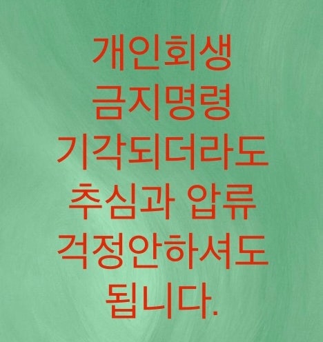  개인회생 금지명령이 기각되더라도 추심과 압류에 대해서 걱정안하셔도 됩니다.
