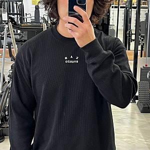 아이앱스튜디오 와플 롱슬리브 블랙화이트