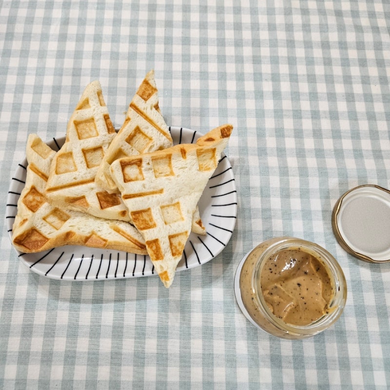 식빵굽기, 1분 15초의 행복, 쿠진아트 와플메이커로 완성!