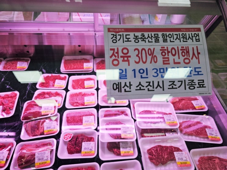  경기도 농축수산물 30% 할인 행사 / 농협 로컬푸드 하나로마트 방문 후기