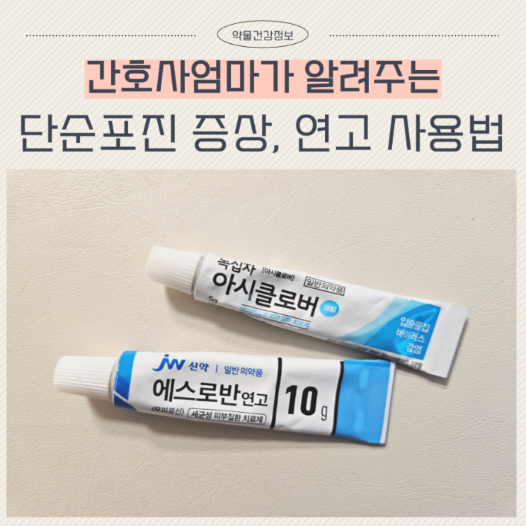  입술포진 연고 종류 에스로반 아시클로버 효과