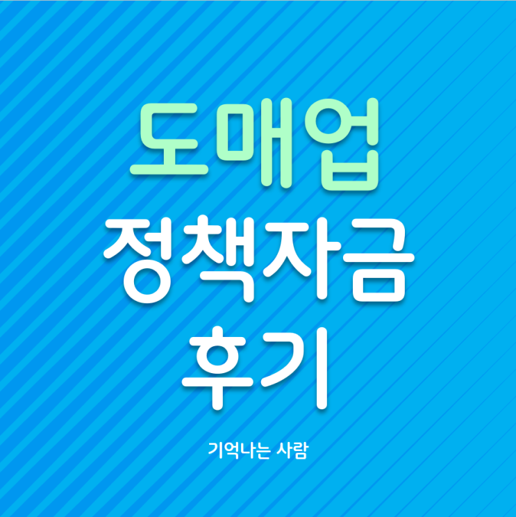  도매업 정책자금 후기