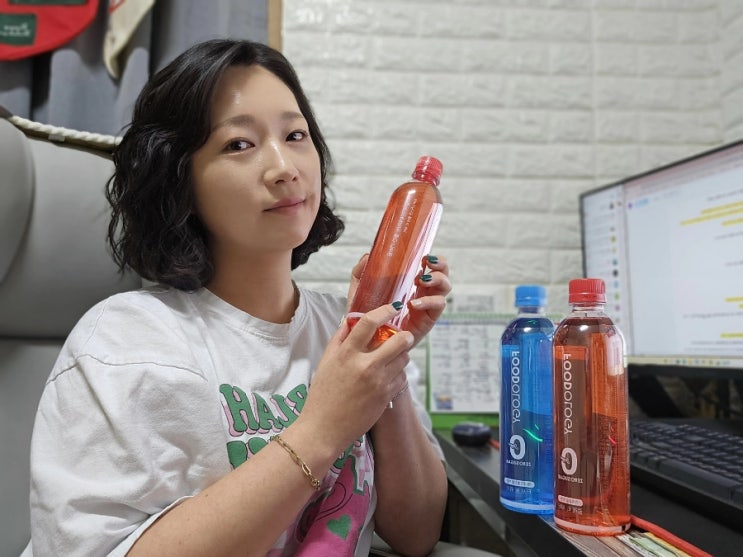  푸드올로지 빨간물 파란물 생수 대신 마셔요 ft GS25