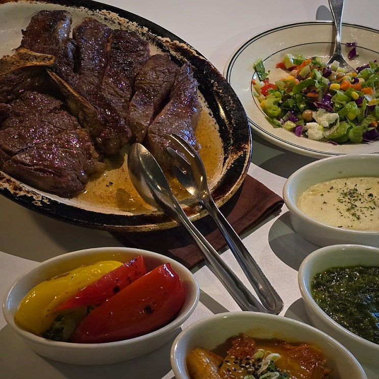  사당역 분위기 좋은 스테이크 맛집 놉스에서 즐기는 티본 스테이크와 파스타