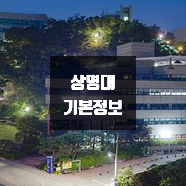 상명대 대학정보 (학생수, 교수수, 기숙사 / 설치학과 & 전공, 수시·정시 경쟁률)