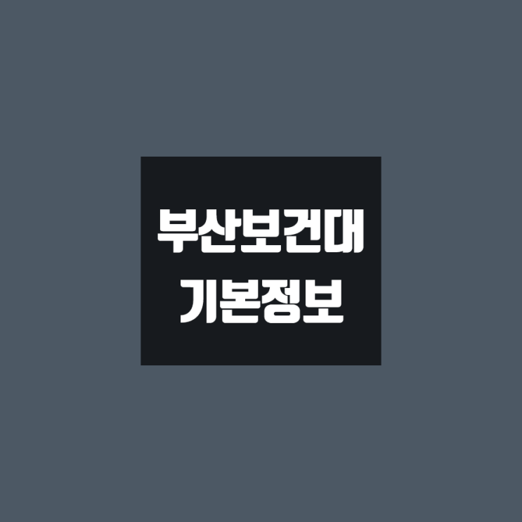 부산보건대 대학정보(구 동주대, 학생수, 기숙사 / 설치학과 & 전공, 수시·정시 경쟁률)