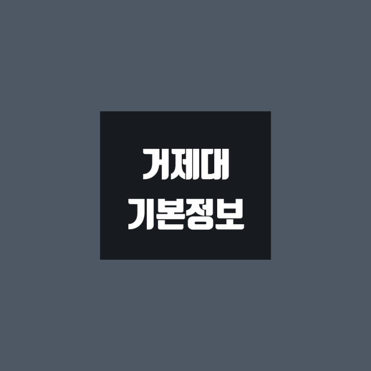  거제대 대학정보 (학생수, 교수수, 기숙사 / 설치학과 & 전공, 수시·정시 경쟁률)