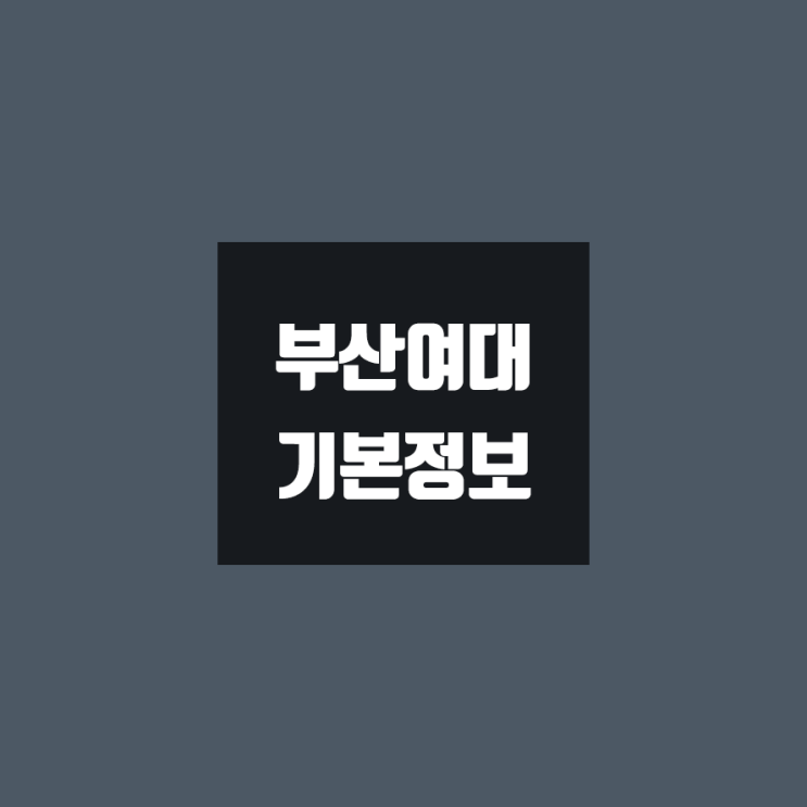 부산여대 대학정보 (학생수, 교수수, 기숙사 / 설치학과 & 전공, 수시·정시 경쟁률)