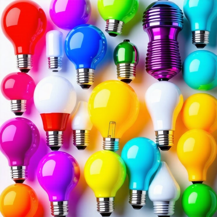  LED 전구 색상 종류와 밝기 비교