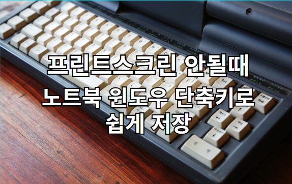 프린트스크린 안될때 해결책, 노트북 윈도우 단축키로 쉽게 저장하기