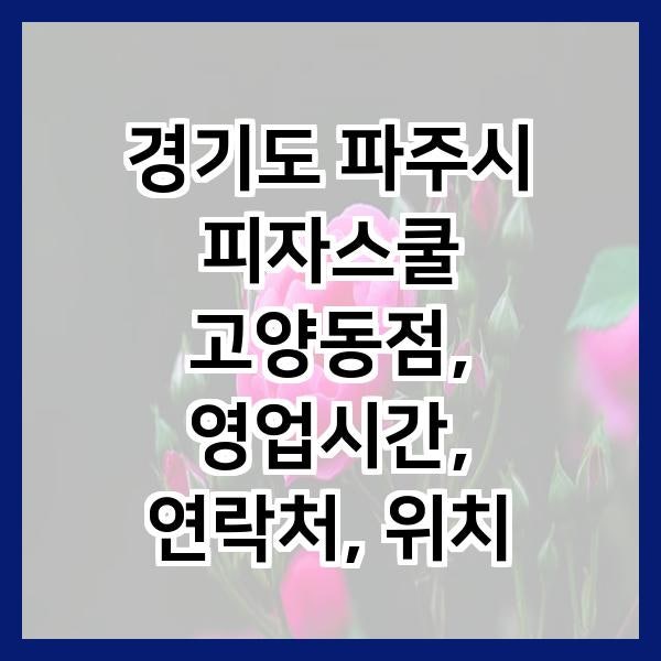 피자스쿨 고양동점 사진 2
