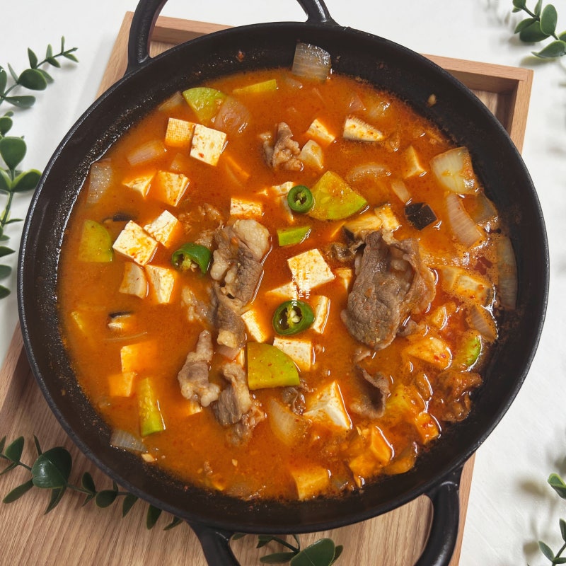 맛있는 고깃집된장찌개 끓이는법 차돌박이 다담 양념