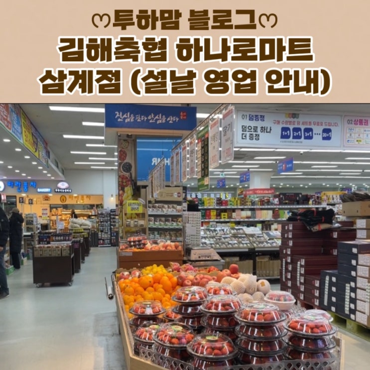  [김해축산농협 하나로마트] 삼계가야점 장 보러 다녀온 후기 (설날 영업 안내)