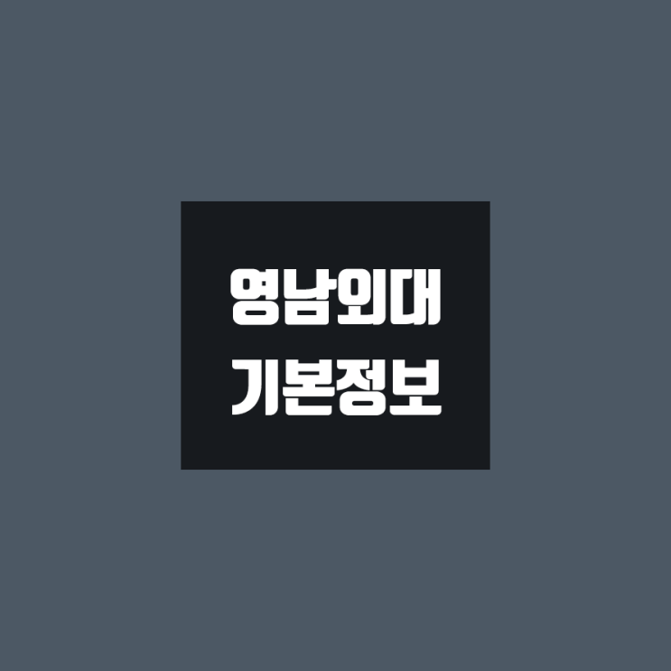  영남외대 대학정보 (학생수, 교수수, 기숙사 / 설치학과 & 전공, 수시·정시 경쟁률)