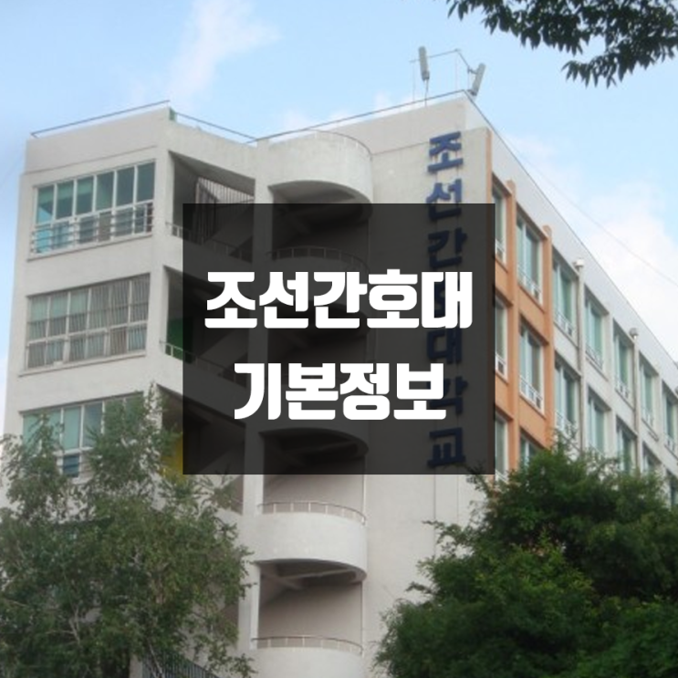 조선간호대 대학정보 (학생수, 교수수, 기숙사 / 설치학과 & 전공, 수시·정시 경쟁률)