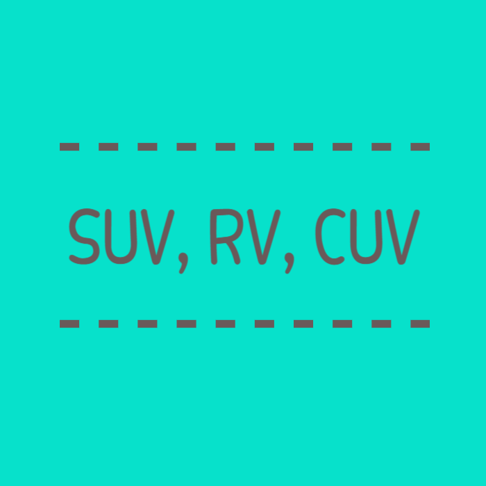  SUV 뜻, RV, CUV 자동차 차이점 총정리