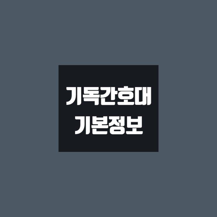 기독간호대 대학정보 (학생수, 교수수, 기숙사 / 설치학과 & 전공, 수시·정시 경쟁률)
