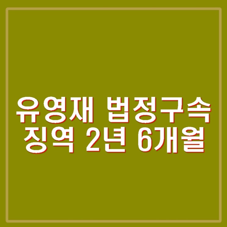 <b>유영재</b> <b>법정 구속</b> 징역 2년... 전 부인  선우은숙 언니 <b>강제추행</b>