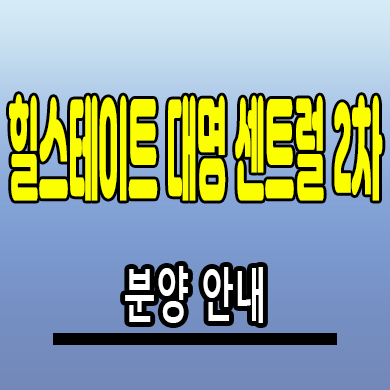  힐스테이트 대명 센트럴 2차 아파트 대명동 현대건설 주상복합 미분양