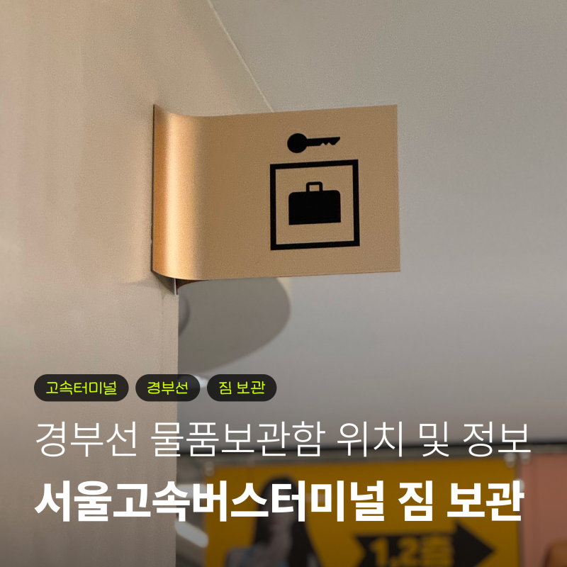 서울 강남 고속터미널 경부선 짐보관 물품보관함 위치 및 가격