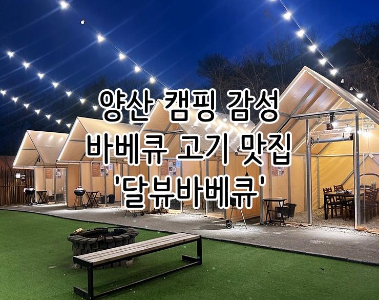  양산 캠핑 감성 바베큐 고기 맛집 '달뷰바베큐'