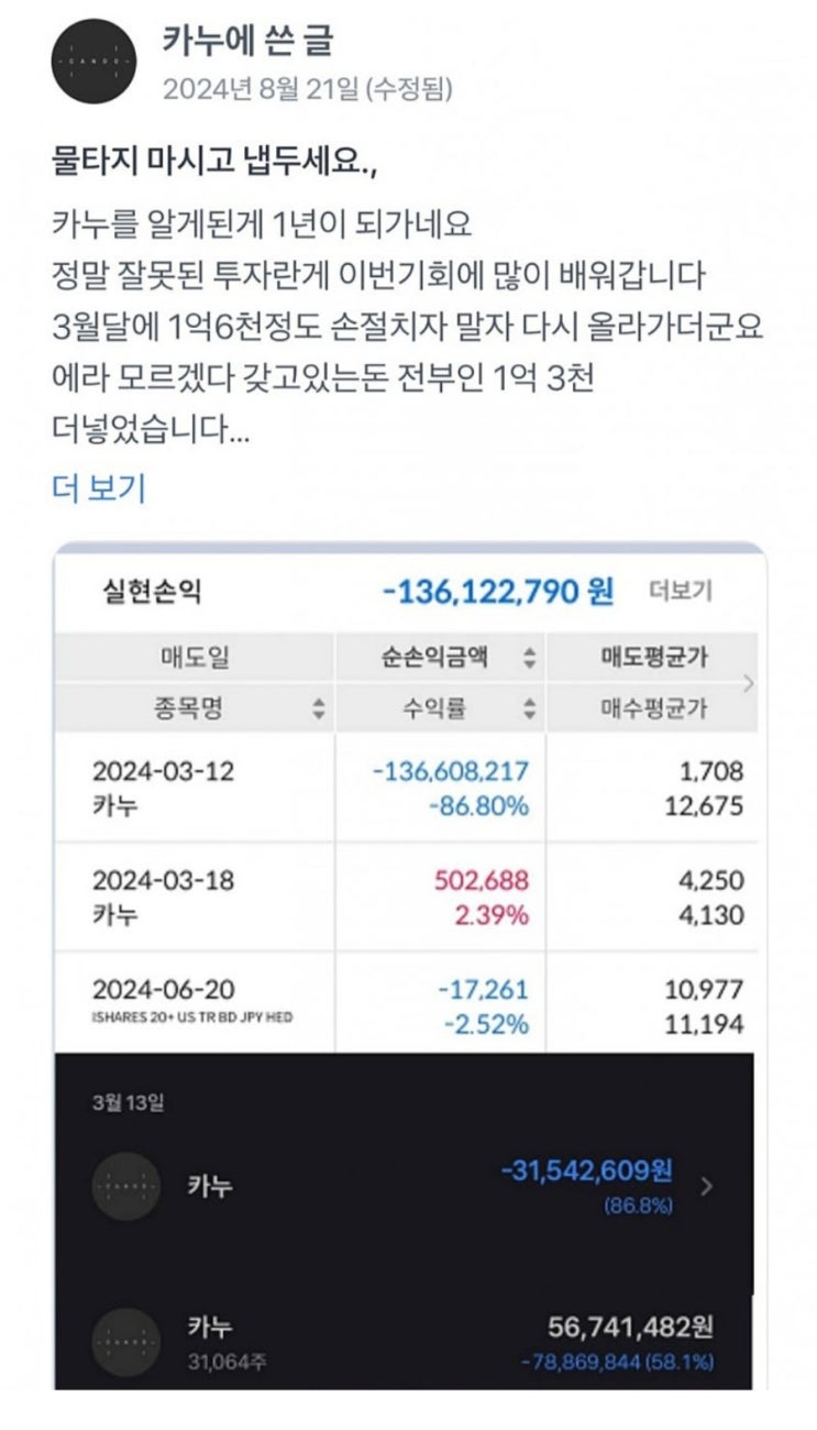  [미국 주식도 잘 골라서 투자해야하는 이유] 카누(GOEV) 4억원 투자했던 주식이 300만원이 됐다?