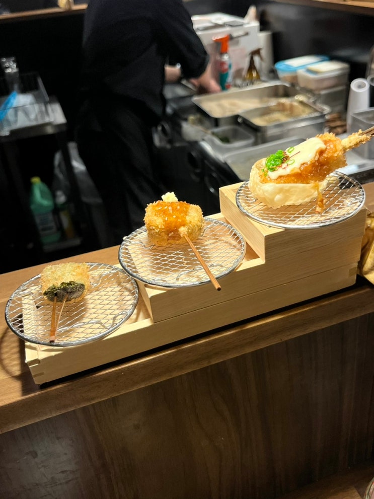  오사카 도톤보리 쿠시카츠 맛집, 배부를 때 스탑하는 오마카세 켄 쿠시