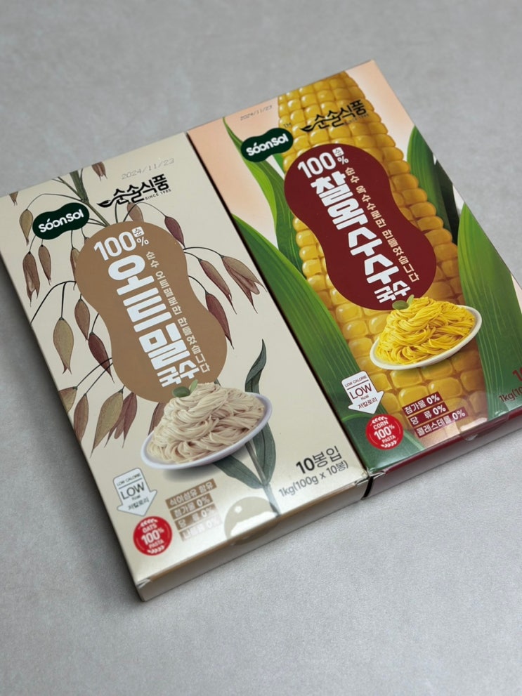  국내최초오트밀면 다이어트에 좋은 순솔식품 오트밀국수 찰옥수수국수