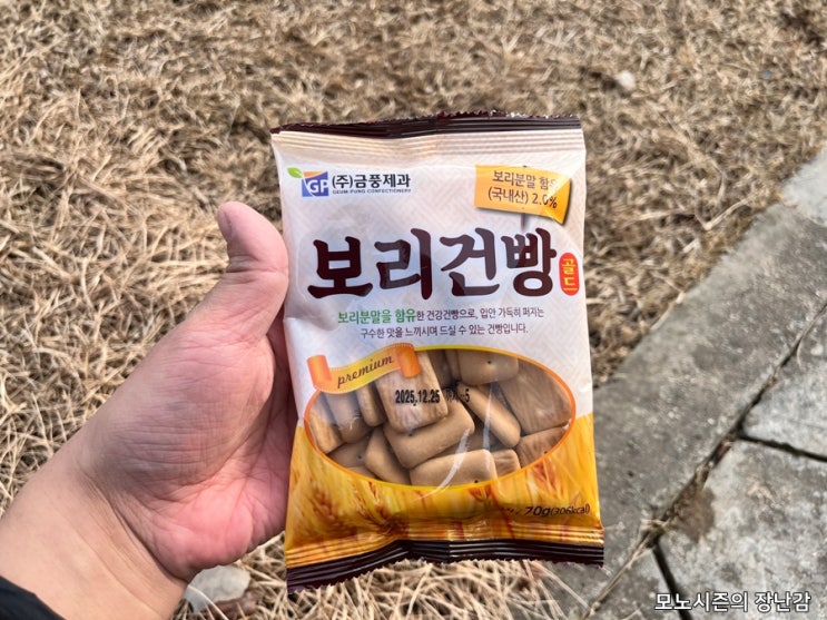  간편한 간식으로 먹기 좋은 금풍제과 보리건빵 골드