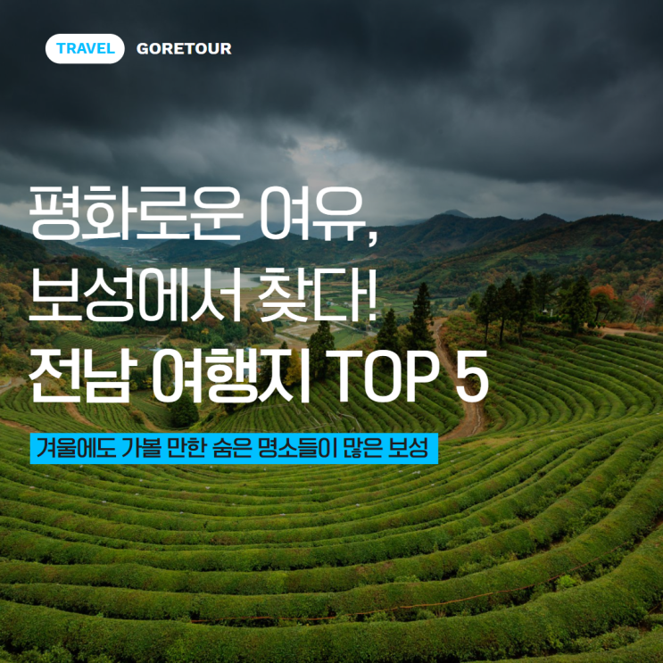  평화로운 여유, 보성에서 찾다! 전남 여행지 TOP 5
