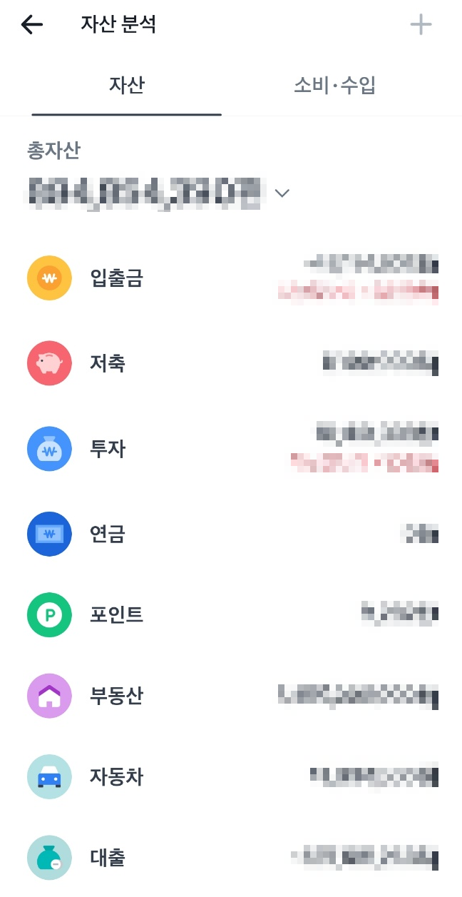  자산분석 후 포트폴리오 재분배 하겠습니다