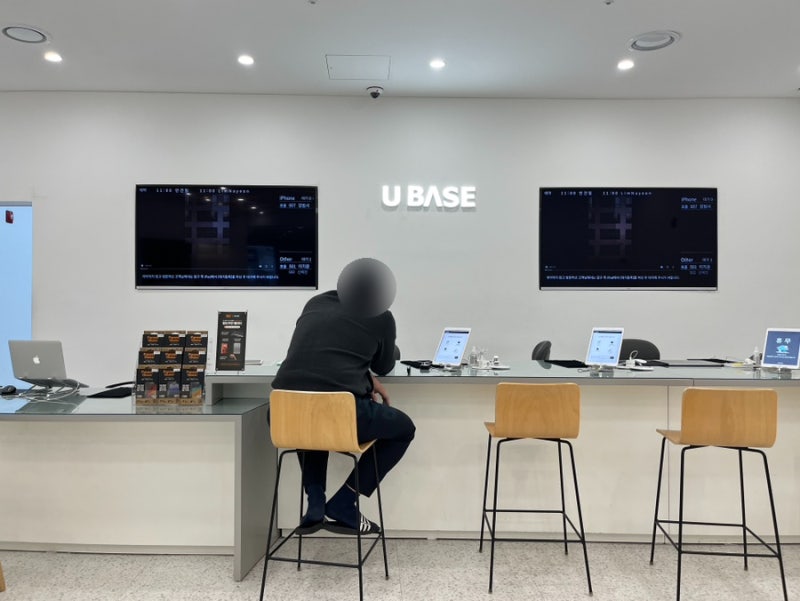 부산 광복 롯데백화점 9층 애플 공인 서비스 센터 유베이스 애플 펜슬 연결 불량 수리