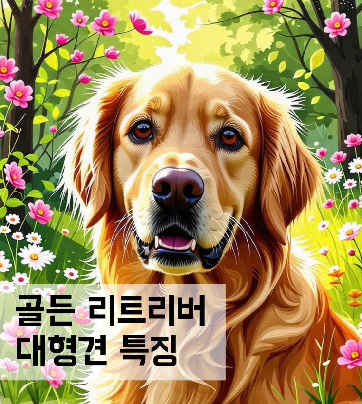  골든 리트리버 대형견 강아지 성격 및 특징