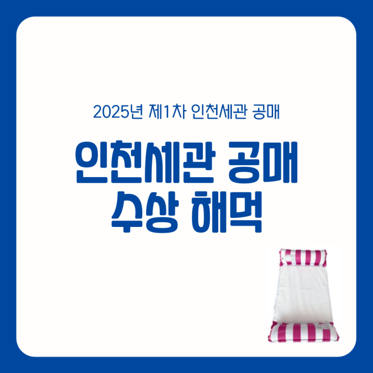 인천세관 공매 팽창식 수상 해먹 알리익스프레스 비교